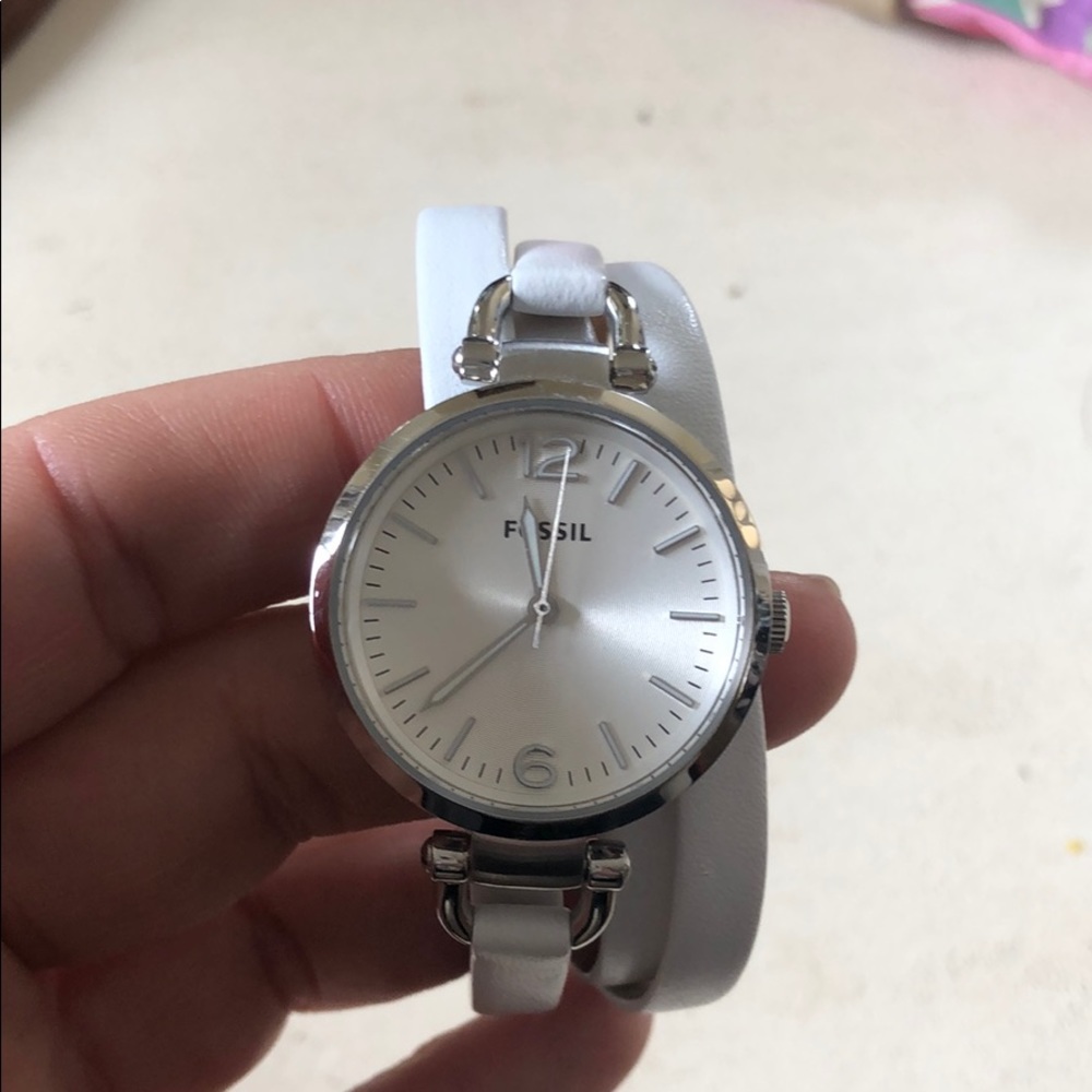 Fossil Multi-strand White Leather Watch